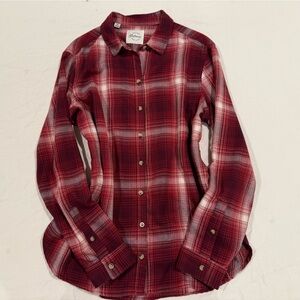 Jachs Burgundy Plaid Button Down Shirt